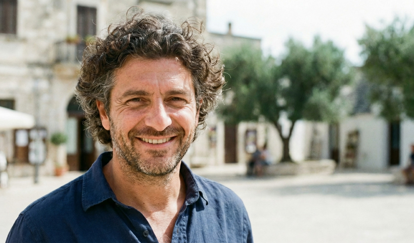 Foto profilo di Marco V, uomo 44 anni, sorridente con capelli folti.